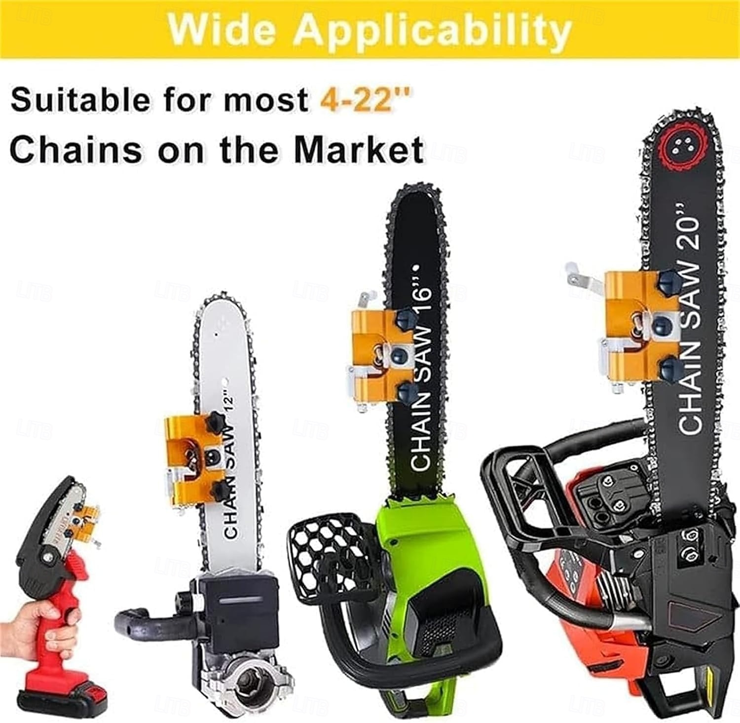 Afilador de cadena para motosierra, afilador de cadena portátil con manivela, herramienta doméstica portátil para afilar cadenas (amarillo) 2026 - $25.99 –P2