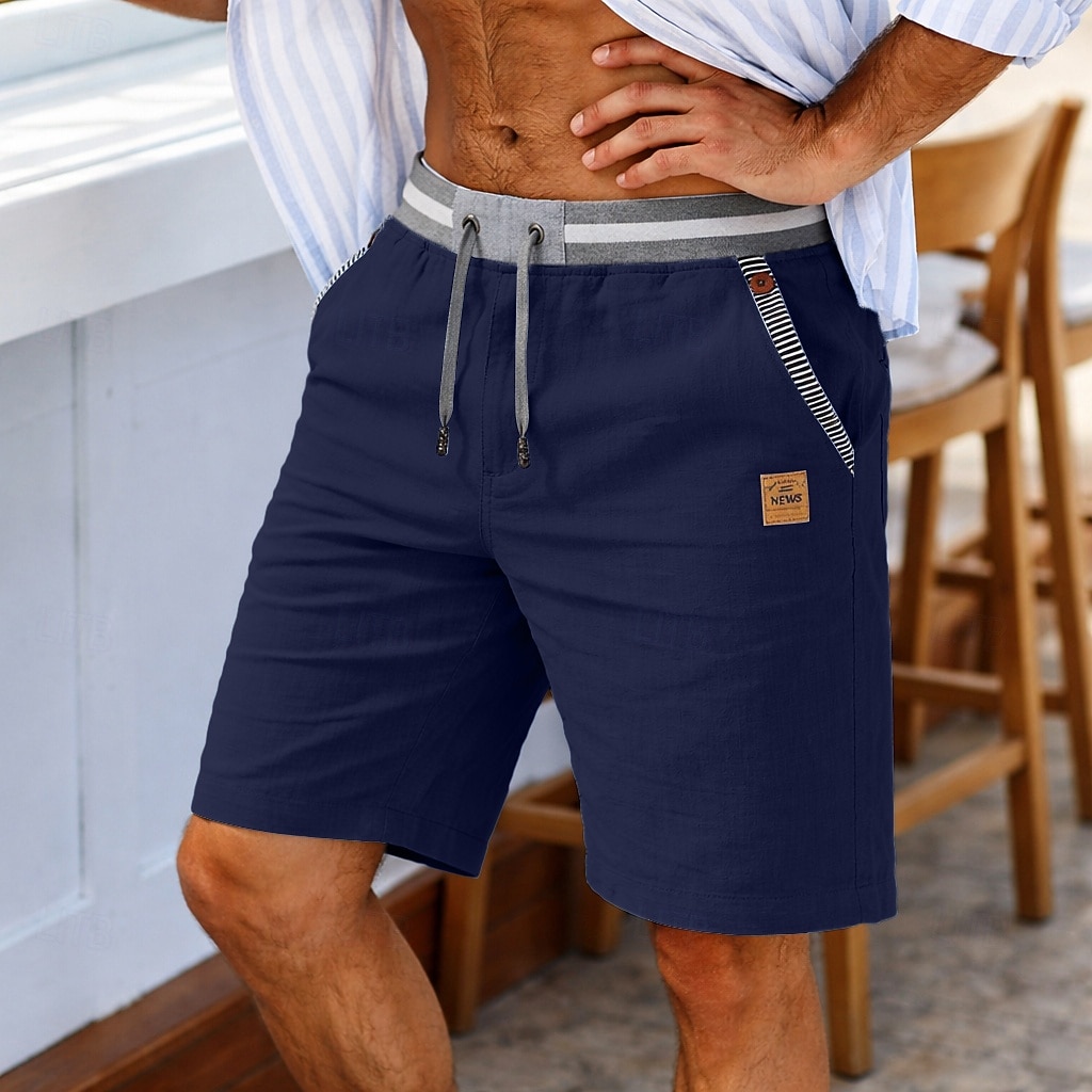 Per uomo Shorts Shorts di Lino Pantaloncini Estivi Shorts da Spiaggia Coulisse Tasca Elastico in vita Tinta unica Blocco di colori Tinta unita Comodità Traspirante Corto Casuale Quotidiano Spiaggia del 2026 a $27.99 –P8