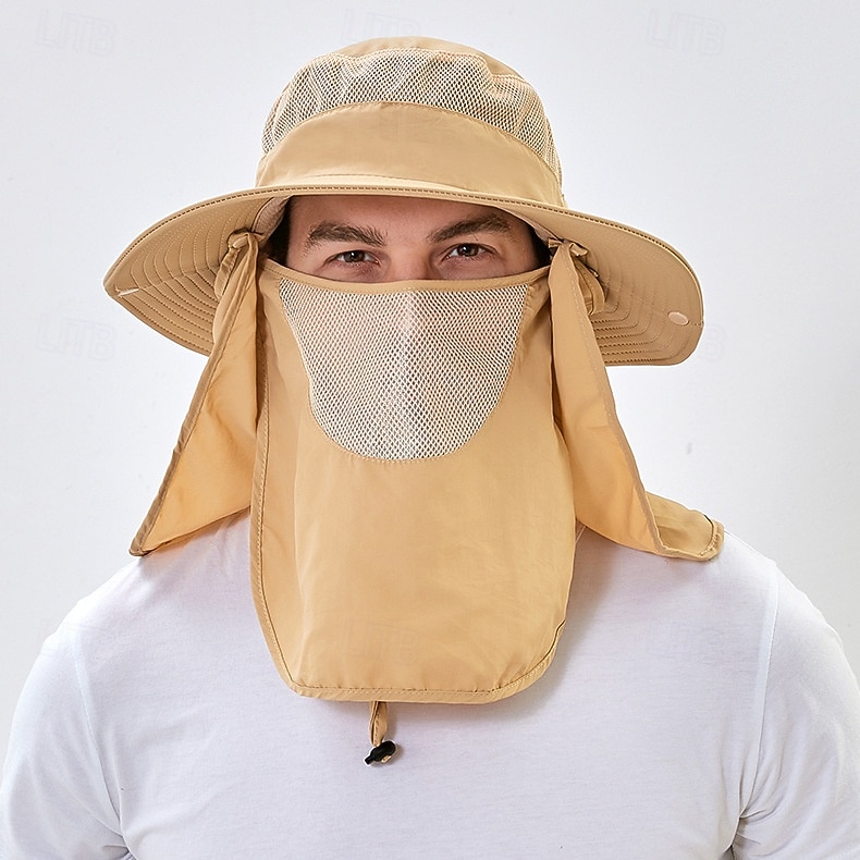 Men's Wide Brim Sun Hat, Summer UV Protection Face Cover Outdoor Hat, Lightweight Breathable Sunshade Cap for Cycling, Hiking, Casual Wear 2026 - $22.99 –P5