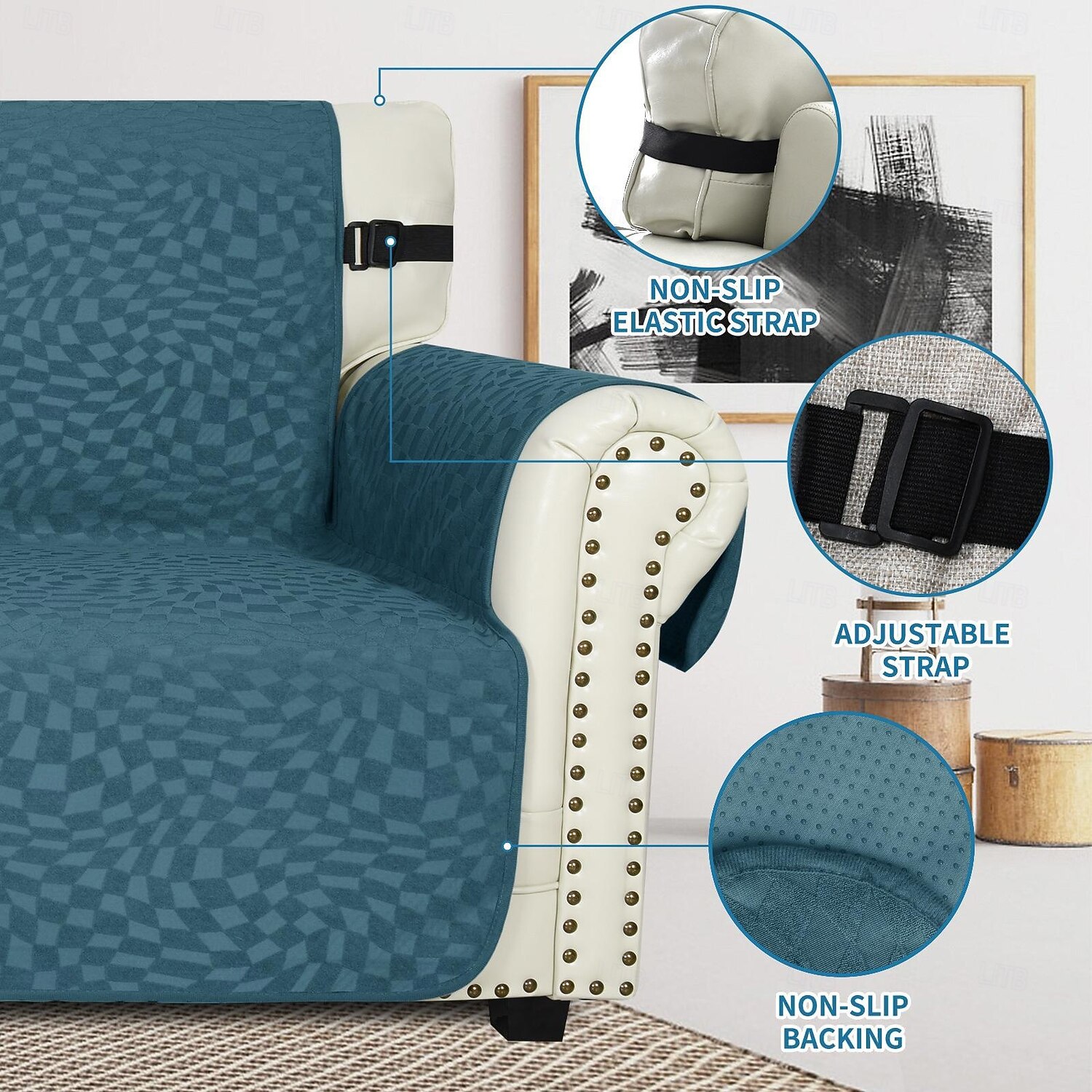 Водонепроницаемый чехол для дивана, нескользящий, эластичный жаккардовый, подходит для домашних животных, защищает от пятен, подходит для собак и кошек. 2026 - $30.99 –P2