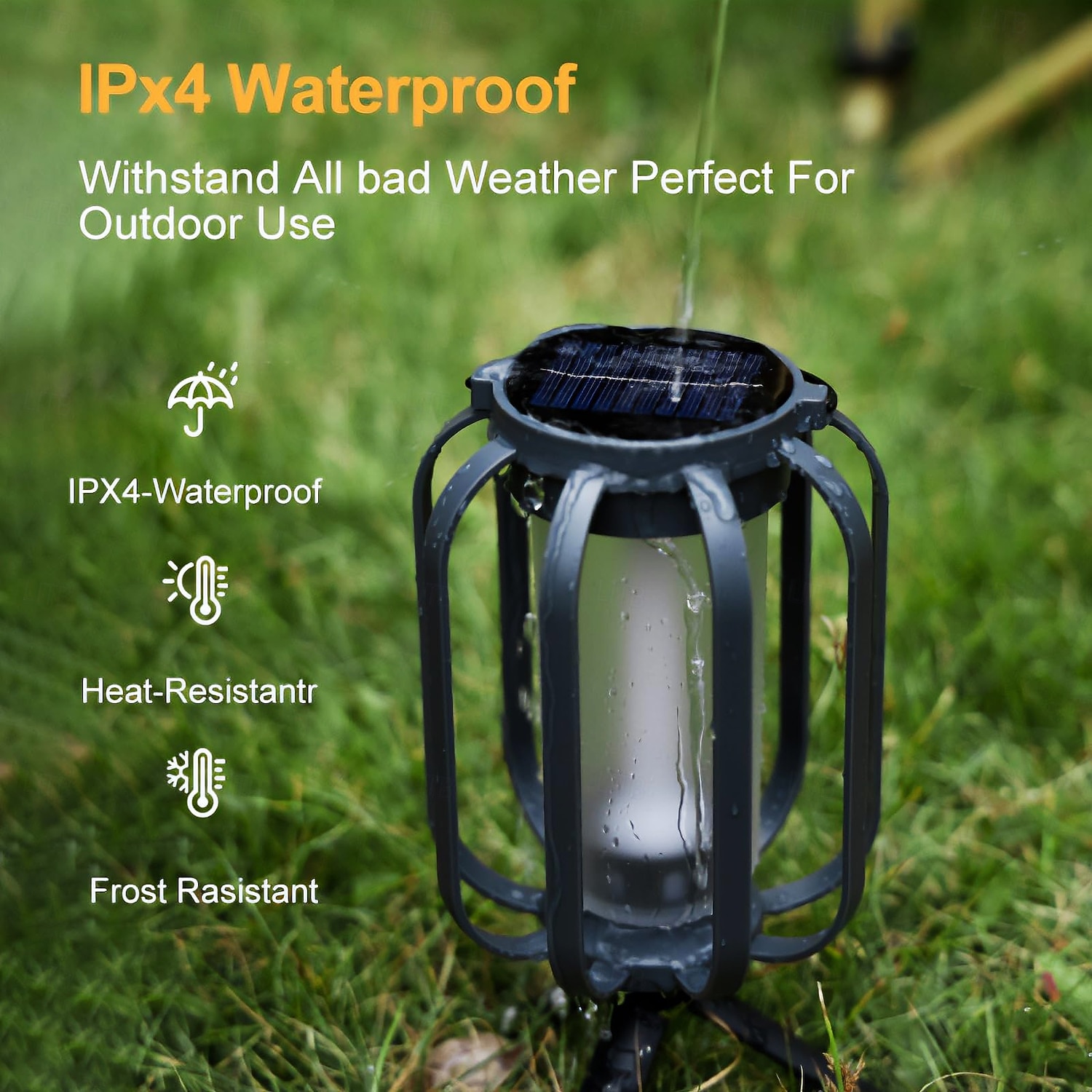 Outdoor Solar & USB Rechargeable Camping Lantern Hanging Light, 4 Lighting Modes, Waterproof LED Lamp for Garden, Patio, Camping, Home, Tripod – Perfect Ambient, Decorative, and Outdoor Lighting 2026 - $30.99 –P4