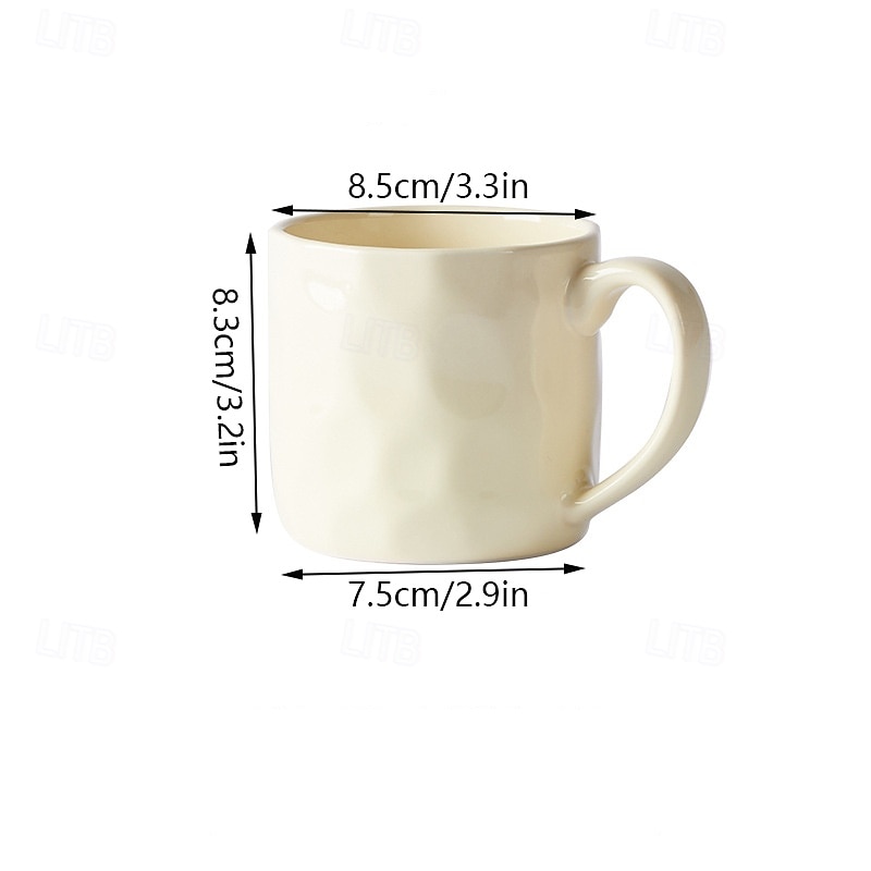 1 st högestetisk keramisk mugg, elegant vattenkopp för hushållet, parets frukostkaffekopp, kontorsmugg, perfekt för dagligt bruk 2026 - $13.49 –P6