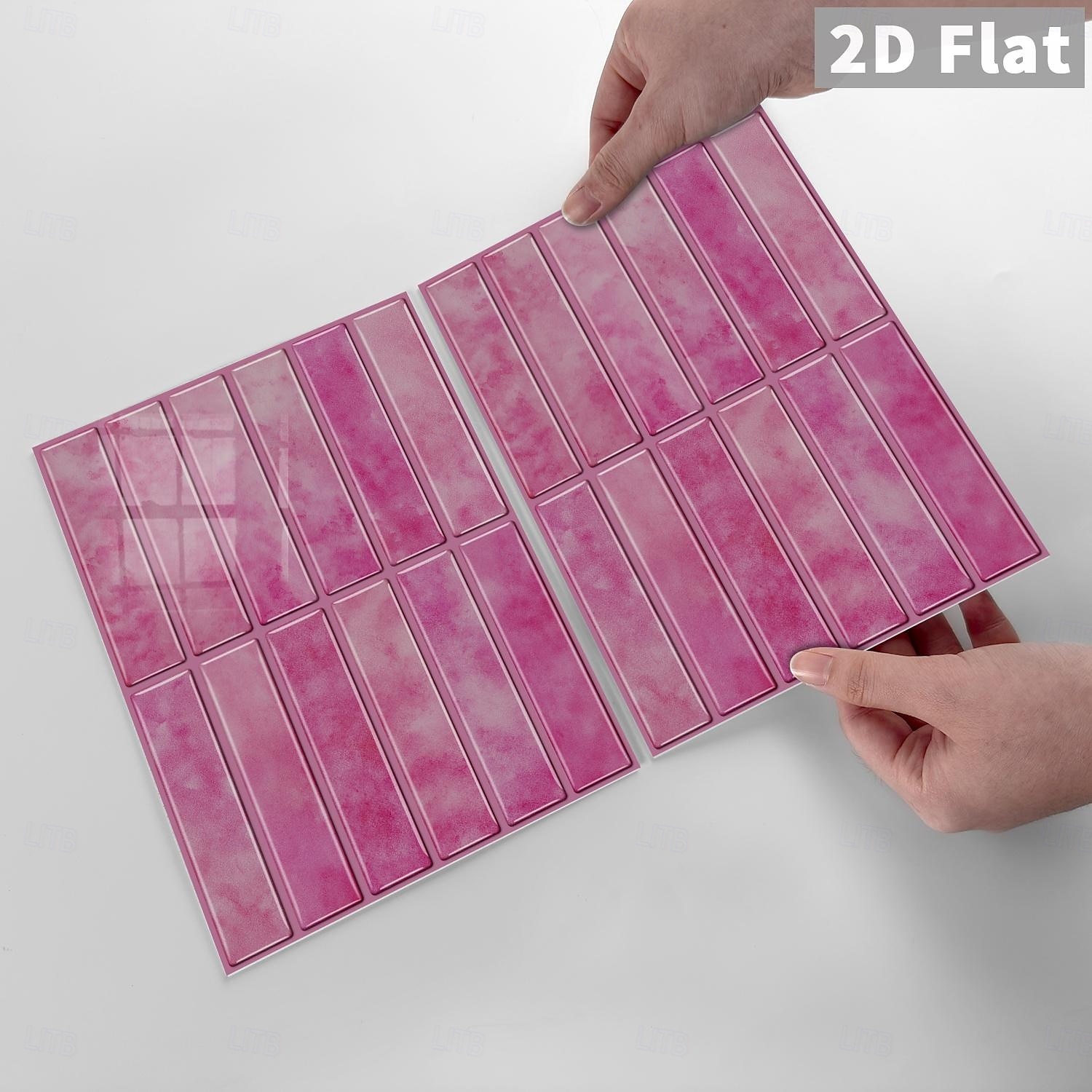 10PCS 17x23cm Peel and Stick Thick Pink Purple Mosaic Pattern PVC Wall Stickers, American Vintage Style Self-Adhesive Removable Wallpaper for Renters, for Bedroom Bathroom Cabinet, Easy to Install 2026 - $32.99 –P16
