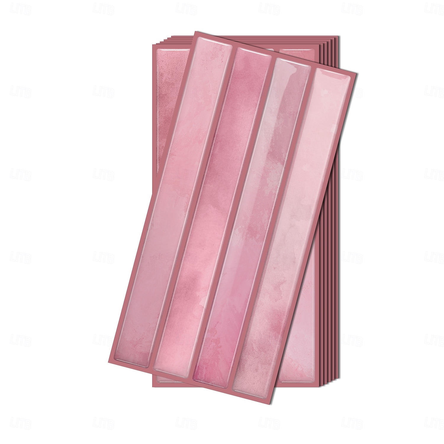 20pcs 3d Self-Adhesive Wall Imitation Tile Sticker, Removable Wall Sticker With Pink Decorative Pattern, Used For Kitchen Back Fender, Bedroom And Living Room Decoration Home Wall Renovation Decorativ 2026 - $45.99 –P20