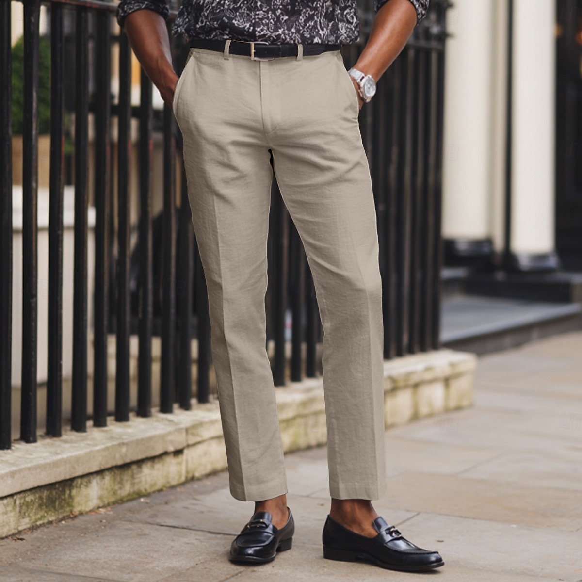 Herren Leinenhosen Hose Anzughose Sommerhose Knöpfe Fronttasche Gerader Schnitt Einfach Komfort tragbar Volle Länge Lässig Täglich Geschäft Urlaub Mode Schwarz Weiß Unelastisch 2026 - $29.99 –P12