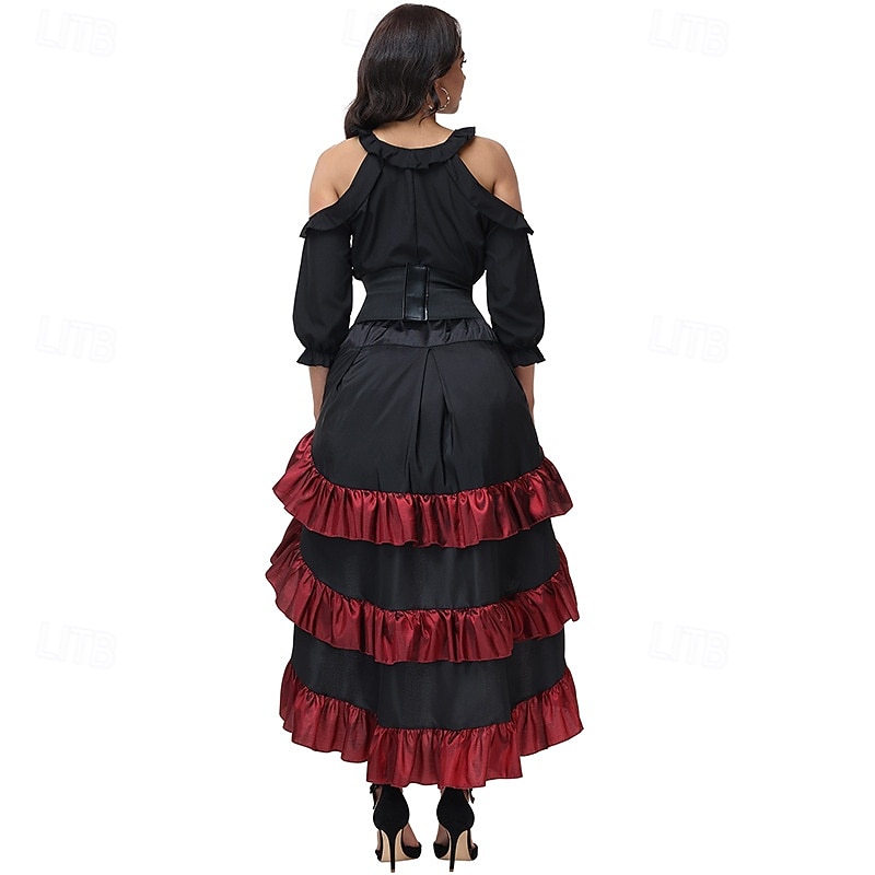 Set Medievale Rinascimento Gonna Blusa / Camicia Corsetto con accessori Pirata Costume Per donna Costumi da pirata Halloween Carnevale Mascherata Fiera Rinascimentale Festa a tema retrò Adulti Blusa del 2026 a $58.99 –P10