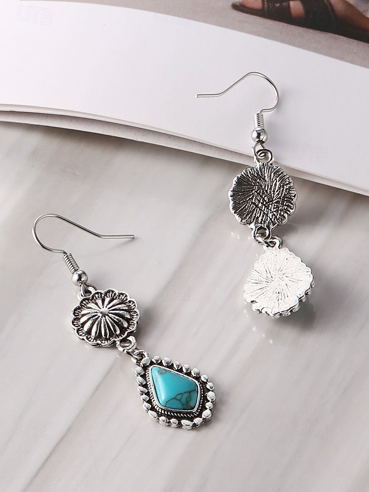 Női bohém türkiz ötvözet fülbevalók, könnyű függő ékszerek, tökéletesek tengerparti nyaraláshoz, hétköznapi viselethez és nyári kiegészítőkhöz 2026 - $9.99 –P7