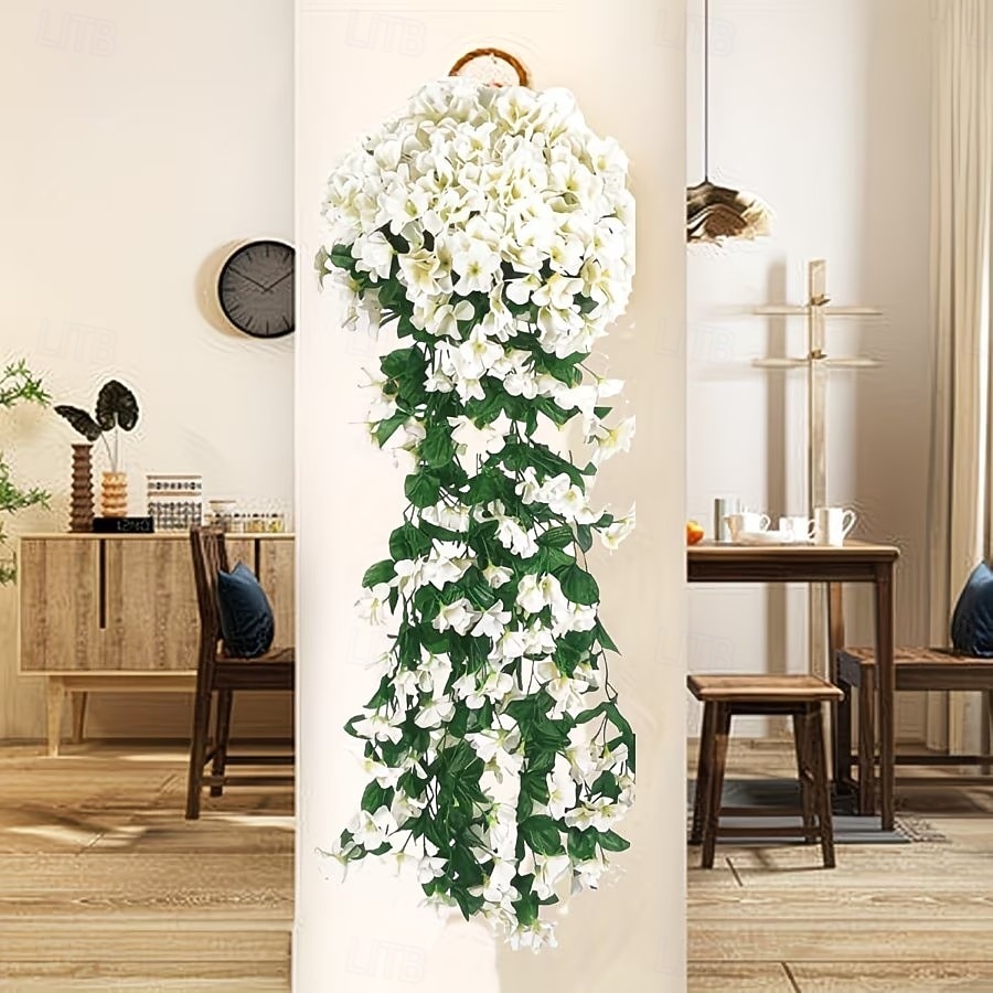 2 flori artificiale suspendate rezistente la UV, plante violete multifuncționale din plastic pentru decorare interioară/exterioară, perfecte pentru Ziua Îndrăgostiților, Paște, Ziua Mamei, Ziua 2026 - $19.49 –P6