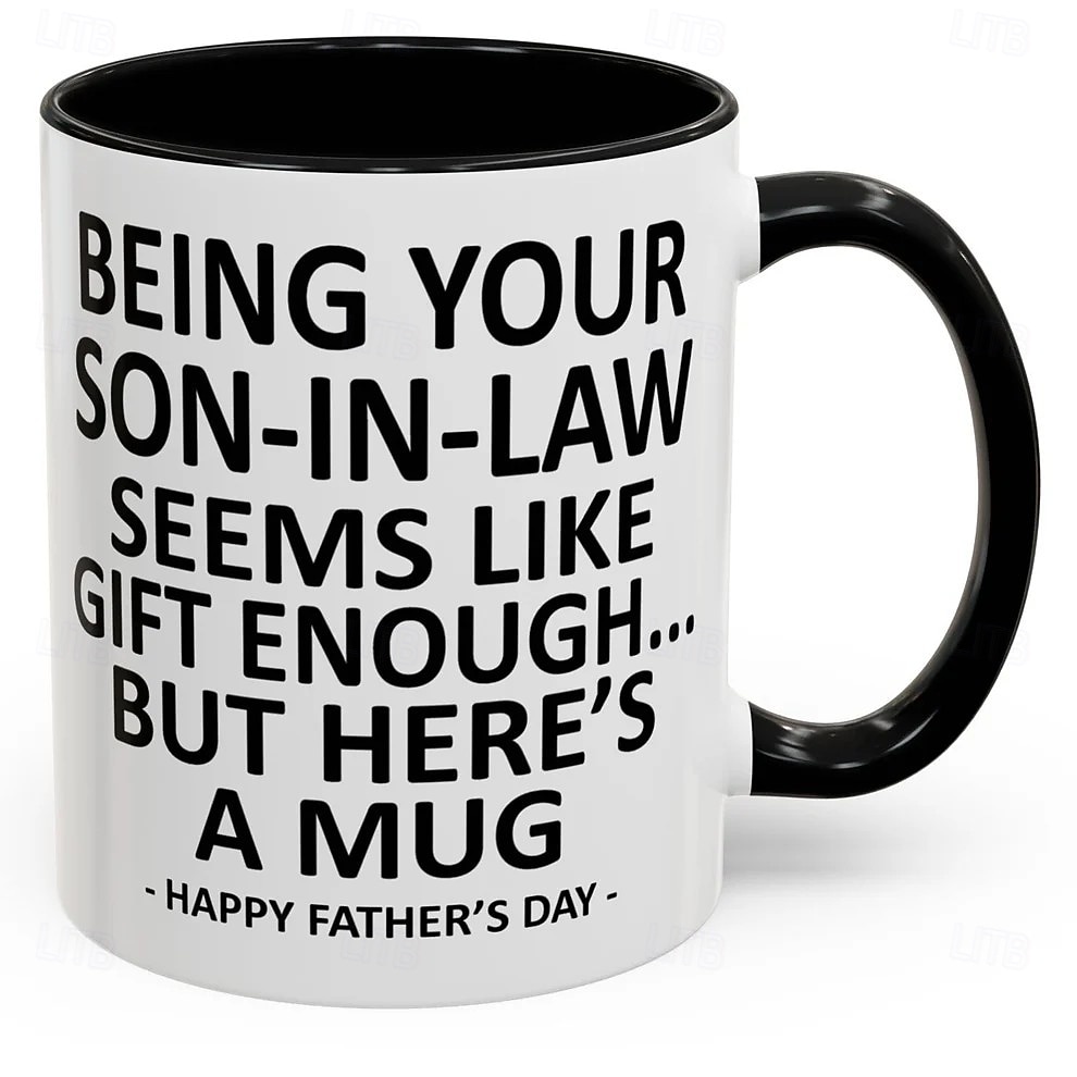 Grappige cadeaumok voor papa, je schoonzoon zijn is al een cadeau op zich. Een leuk Vaderdagcadeau, een bijzondere koffiemok, een verjaardagscadeau voor papa, een keramische koffiekop voor koffie, 2026 - $16.99 –P1