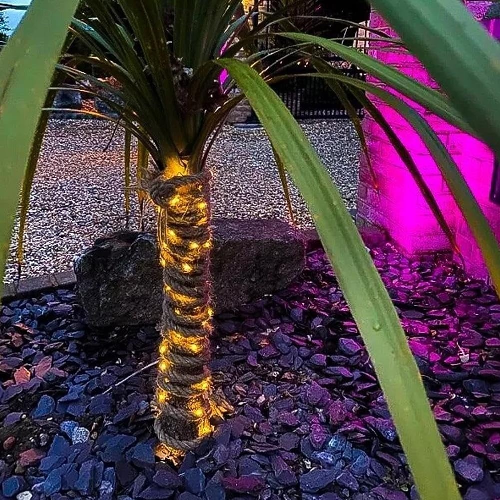 Natural Hemp Rope Lights, Natural Brown Rope Super Bright String Fairy lamp, Outdoor String Lights Waterproof Natural Hemp Rope Lights, Suitable for arbors, Columns, Trees, Fences 2026 - $18.99 –P4
