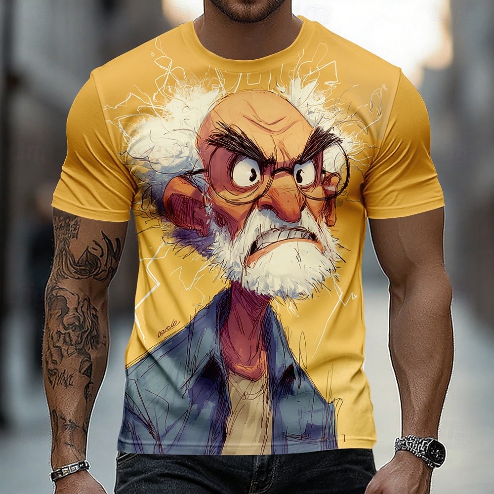 Per uomo Ombre Vecchio Uomo Maglietta Manica Corta maglietta Stampa 3D Girocollo Camicia Divertente Casuale Quotidiano Streetwear Blu Giallo Cachi Estate Primavera Abbigliamento S M L XL 2XL 3XL del 2026 a $18.99 –P3