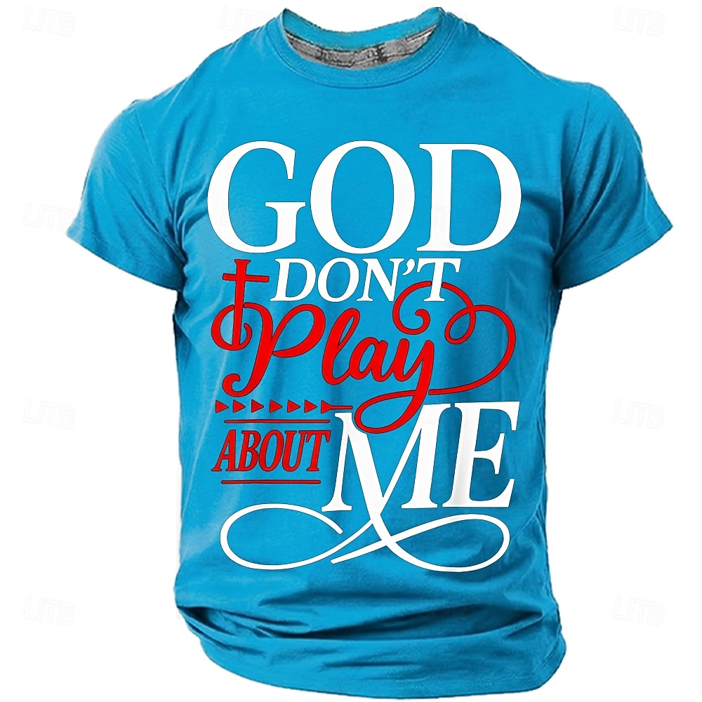 Camiseta Masculina da Bíblia Deus Não Brinca Comigo Camiseta Cristã Urbana Fé Religiosa Proteção Divina Estampa Gráfica Cruz Manga Curta Azul Marinho Roupas de Designer de 2026 por $19.99 –P4