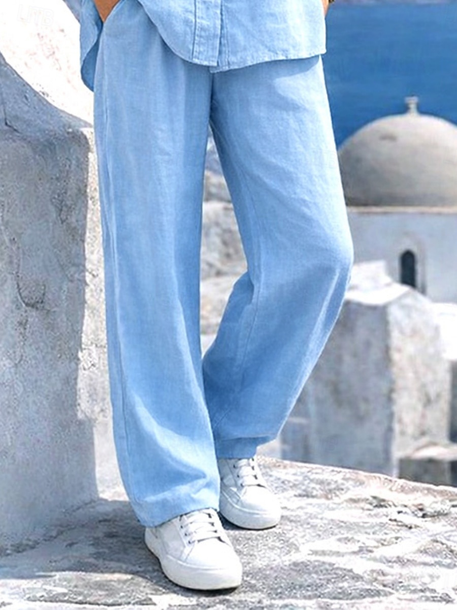 Damen Hosen-Sets Langarm Hemdkragen Einfarbig Elegant Mode Streetwear Lässig Täglich Outdoor Blau Frühling & Sommer Lässiger Schnitt 2026 - $42.99 –P6
