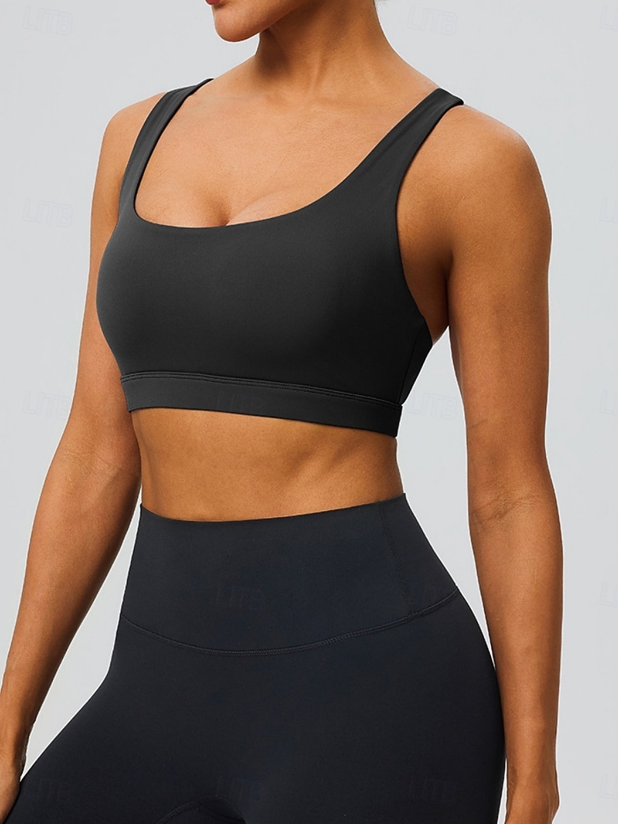 Mujer Camisetas sin mangas para hacer ejercicio Sujetadores de Deporte Cuchara Ropa Interior / Prenda Interior Absorción de impacto Tamaño Ajustable Ligero Inalámbrico Acolchado Color sólido Deporte 2026 - $21.99 –P20