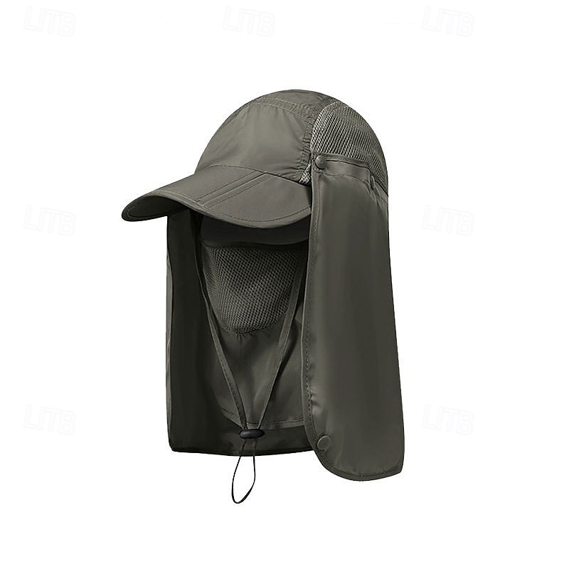 Heren outdoor zonnehoed met nekflap, zomerse UV-beschermende visserspet, ademend lichtgewicht gezichtsscherm voor wandelen, kamperen en vissen &buitenactiviteiten 2026 - $18.99 –P11