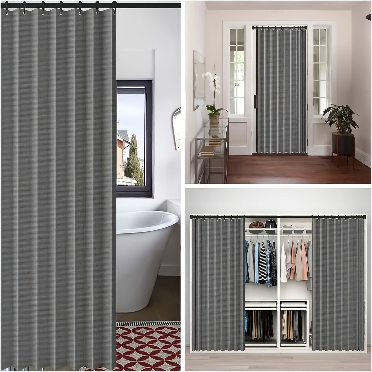 шторки для душа в ванной &современные водонепроницаемые крючки из полиэстера 2026 - $47.99 –P1