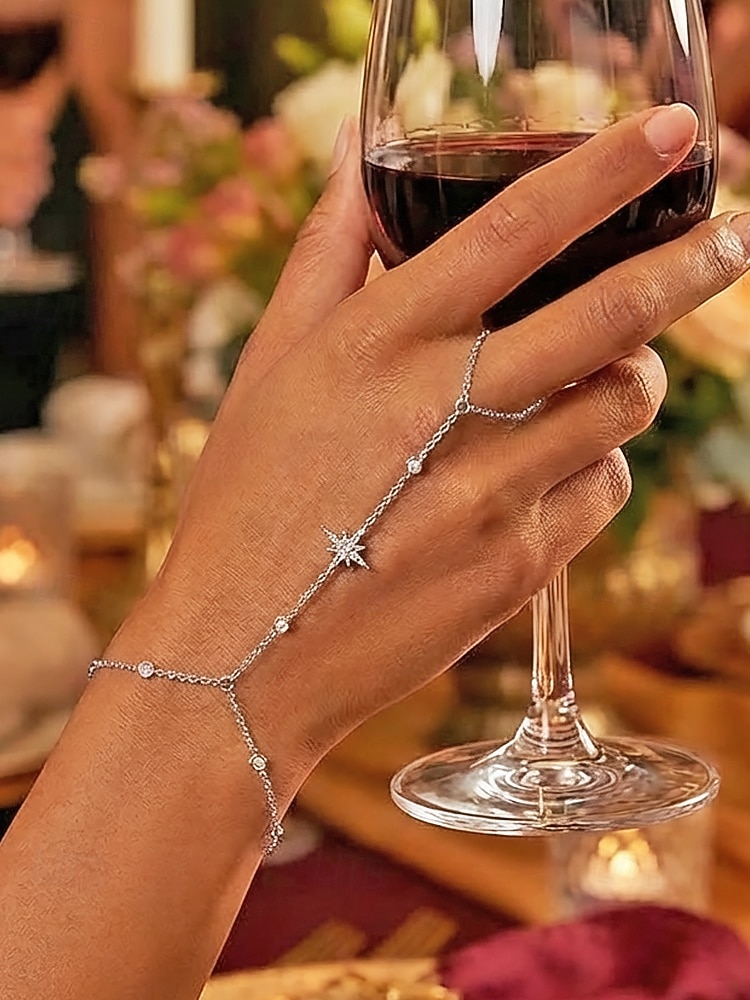 damska bransoletka na rękę w stylu boho ze stopu metali, elegancka bransoletka na palec w kolorze złotym i srebrnym na wakacje na plaży, do letniego kurortu i na co dzień 2026 - $9.99 –P2
