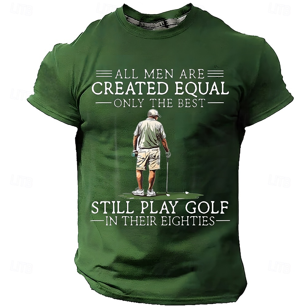 Herren Golf T Shirt Kurzarm T-Shirt 3D-Druck Rundhalsausschnitt Hemd Mode Täglich Täglich Straße Rote Dunkelgrün Sommer Frühling Bekleidung S M L XL XXL XXXL 2026 - $18.99 –P5