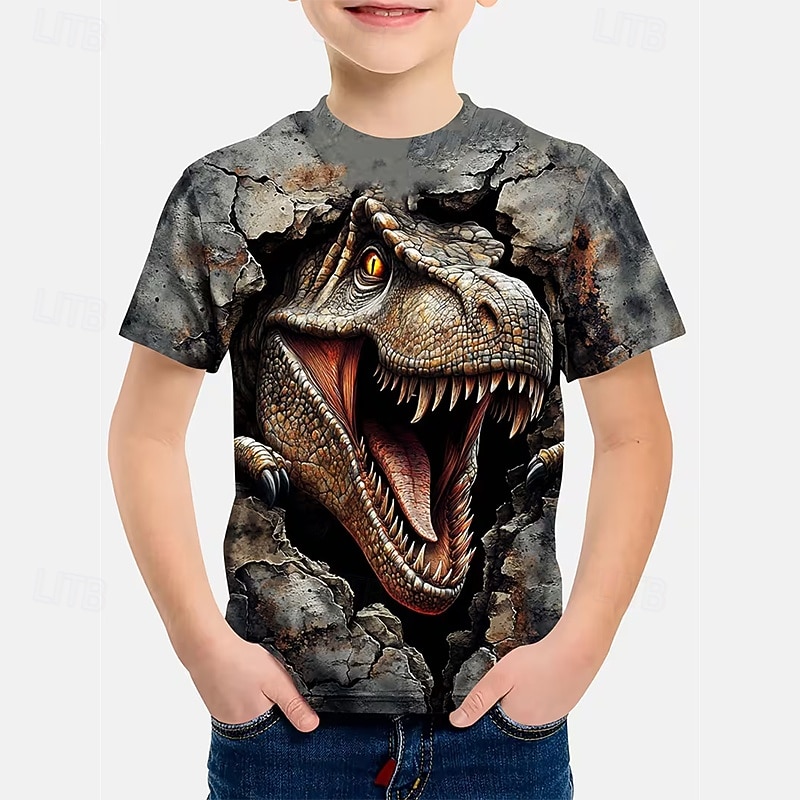 Băieți 3D Grafic Dinozaur Tricou Manșon scurt Tipărire 3D Vară Primăvară Sport Modă Șic Stradă Copii 5-12 ani Stil Nautic Casual Zilnic În aer liber Fit regulat 2026 - $13.49 –P9
