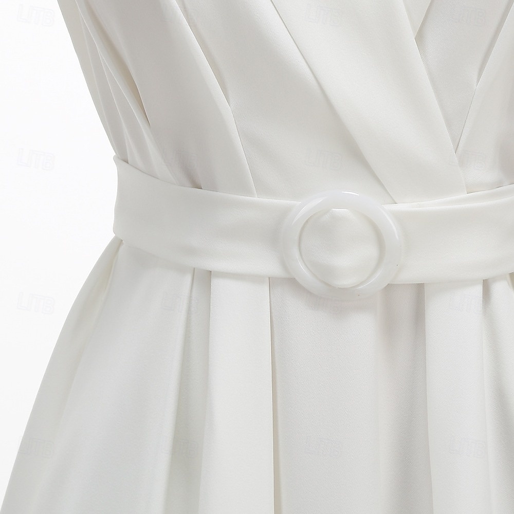 1950er Retro Vintage Rockabilly Midlänge Kleid Swing-Kleid Ausgestelltes Kleid Kurze Ärmel Einfarbig Tupfen Tailliert und ausgestellt Schaukel V Ausschnitt Kostüm Damen Lässig Party Alltagskleidung 2026 - $49.99 –P12