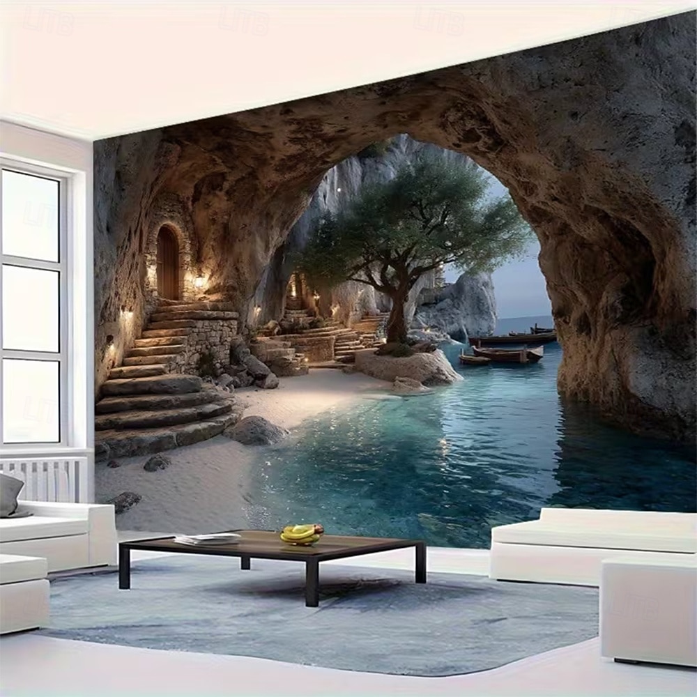 piratskepp nautiskt äventyr träskeppsdäck havsvågor havsutsikt lyktor solnedgång väggbonad väggdekoration bakgrund för vardagsrum sovrum man cave tema fest heminredning väggkonst 2026 - $19.99 –P6