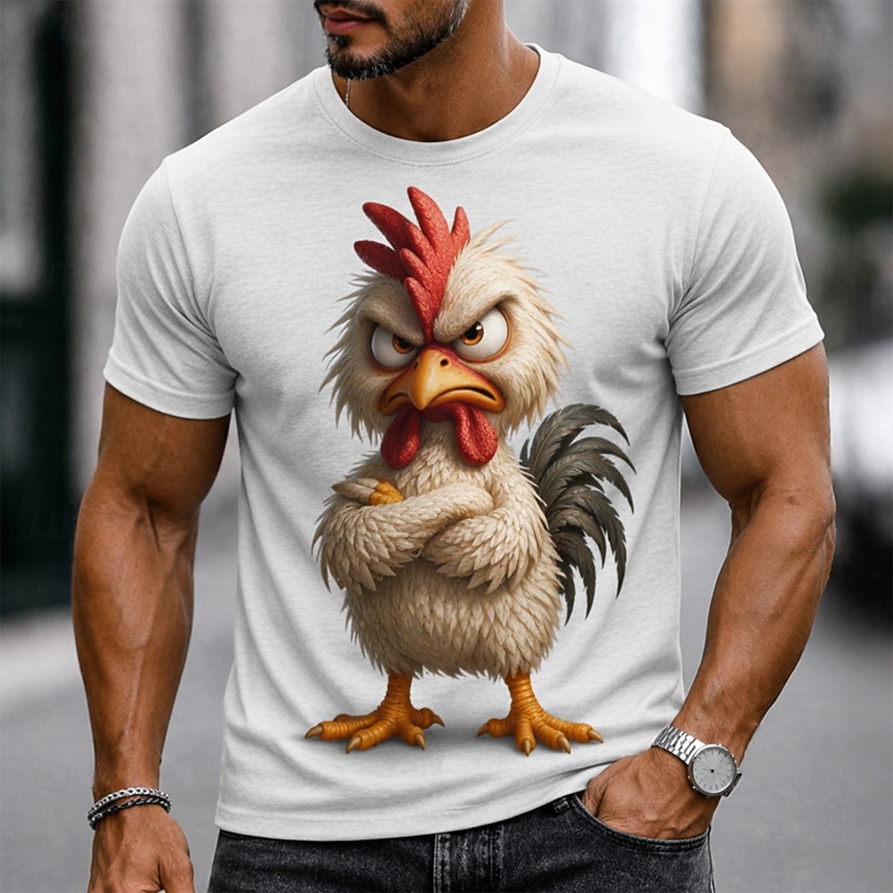 Homens Animal Engraçado Camiseta Manga Curta Camiseta Impressão 3D Gola Redonda Camisa Exagerado Designer Festa Feriado Azul Preto Branco Verão Primavera Roupa S M L XL XXL XXXL de 2026 por $18.99 –P3