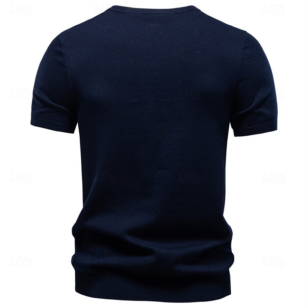 Homens Camiseta Camisa de manga curta T-shirt Manga Curta Gola Redonda Verão Primavera Listrado Roupa de rua à moda Moderno Patchwork Casual Diário Ao ar livre Branco Top Tee para Homens de 2026 por $33.99 –P2