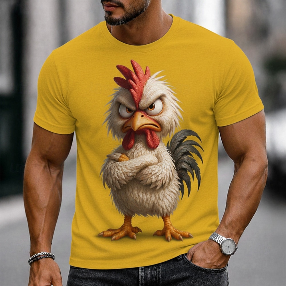 Homens Animal Engraçado Camiseta Manga Curta Camiseta Impressão 3D Gola Redonda Camisa Exagerado Designer Festa Feriado Azul Preto Branco Verão Primavera Roupa S M L XL XXL XXXL de 2026 por $18.99 –P4