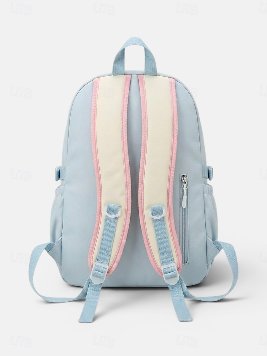 Women's Macaron Color Polyester Backpack, Large Capacity School Bag with Adjustable Straps for Middle School Girls, Back to School, Travel, Outdoor Sports 2026 - $29.99 –P4