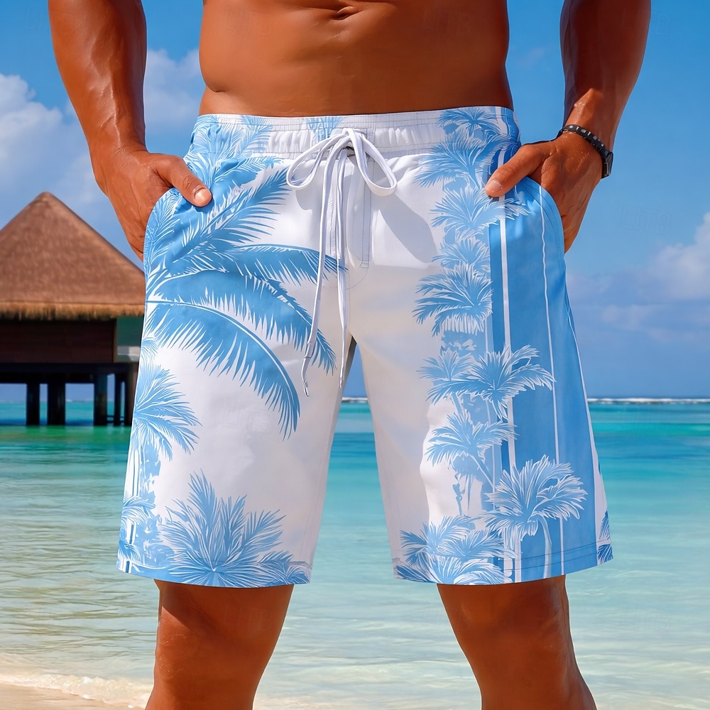 Hombre Árbol de coco Degradado de color Plantas tropicales Boxers de Natación Trajes de baño, bañadores cortos Pantalones de Surf Media cintura Hawaiano Exterior Vacaciones Uso Diario Bolsillos 2026 - $20.99 –P3