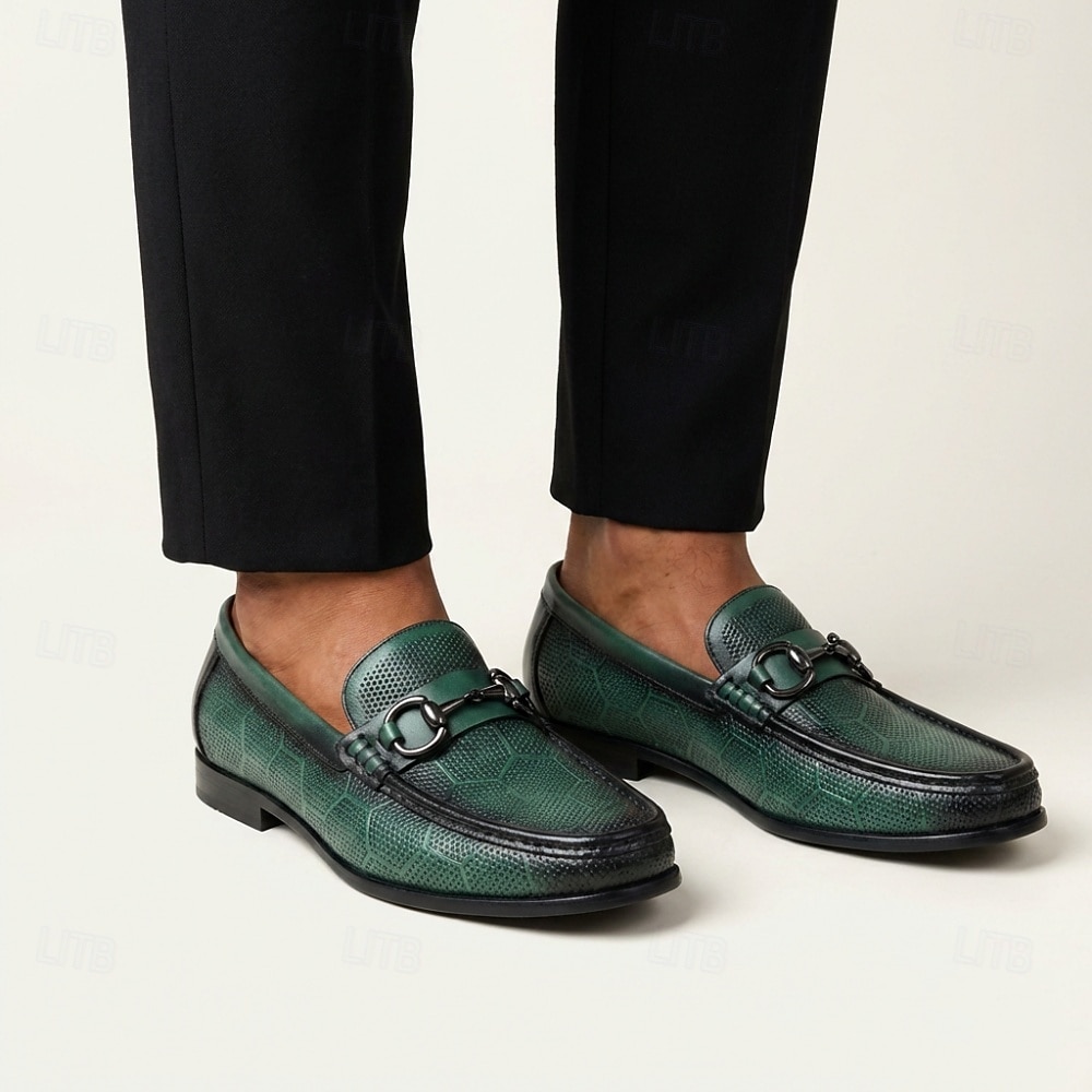 Mocassins masculinos de couro amarelo com fivela de metal, couro bovino de alta qualidade, sapatos sociais elegantes e casuais para homens, ideais para o escritório, eventos sociais e momentos de lazer. de 2026 por $94.99 –P7