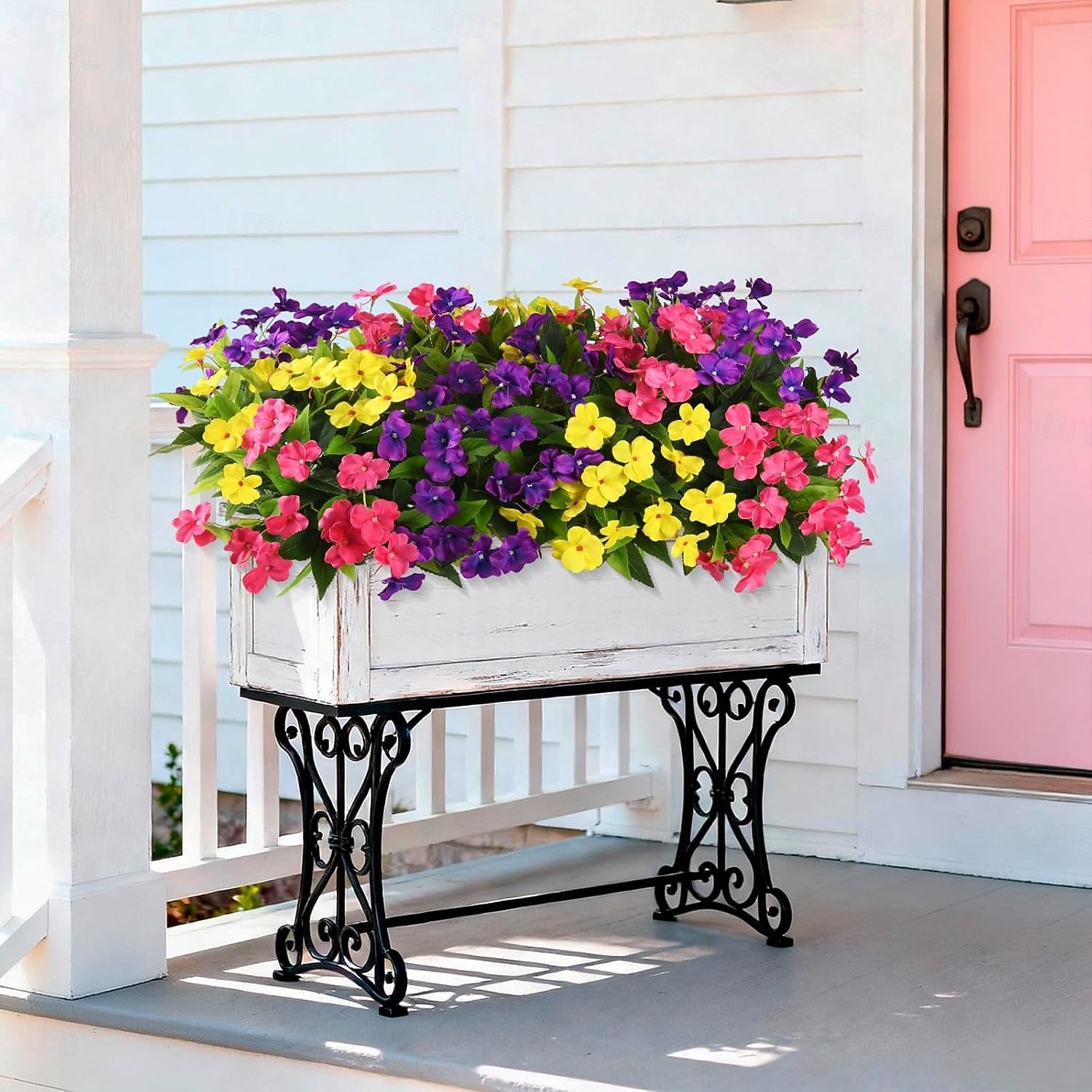 6 Bundles Artificial Impatiens Flowers for Outdoors, Multicolor Silk Fake Flowers for Spring Summer Decoration, UV Resistant Faux Plants Plastic Bouquet for Home Planter Porch Patio Yard Decor 2026 - $35.99 –P3