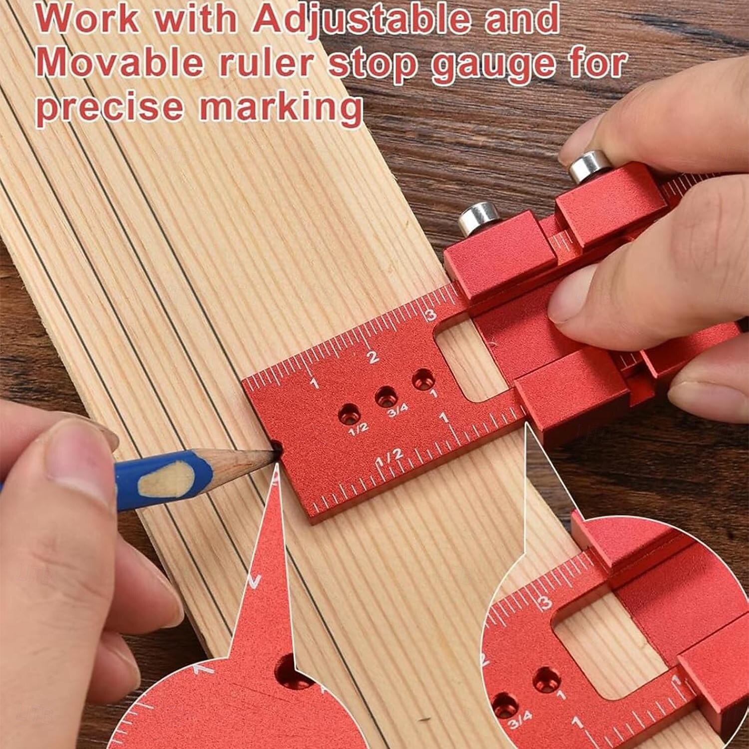 Высокоточная многофункциональная алюминиевая линейка для деревообработки, чертежей и разметки. 2026 - $14.99 –P3