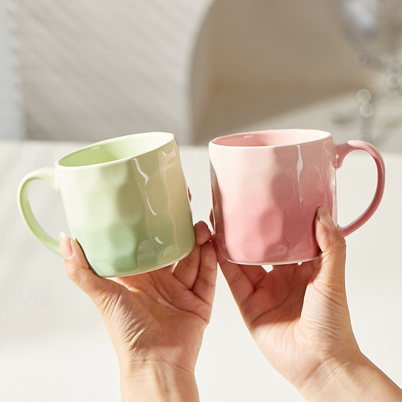 1 st högestetisk keramisk mugg, elegant vattenkopp för hushållet, parets frukostkaffekopp, kontorsmugg, perfekt för dagligt bruk 2026 - $13.49 –P1
