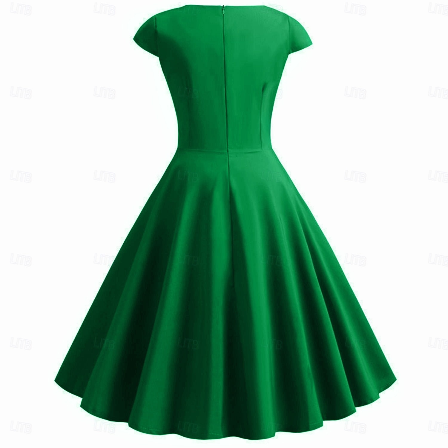 Δεκαετία του 1950 Ρετρό / Βίντατζ Κοκτέιλ Φόρεμα Μέχρι το γόνατο Φορέματα Φόρεμα Flare Χριστουγεννιάτικο φόρεμα για πάρτι Κανονικό Γραμμή Α Λαιμόκοψη V Φανταχτερή Φόρεμα Γυναικεία 2026 - $27.99 –P5