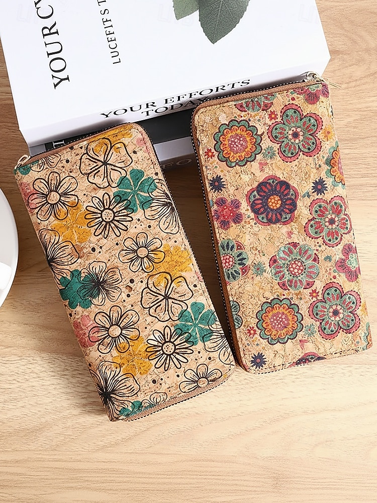 Dame-lommebok i bohemsk kunstskinn med lang lommebok, stor kapasitet og flere kortspor med glidelås rundt clutch i flere mønstre for shopping, daglig bruk og reiser 2026 - $11.99 –P2