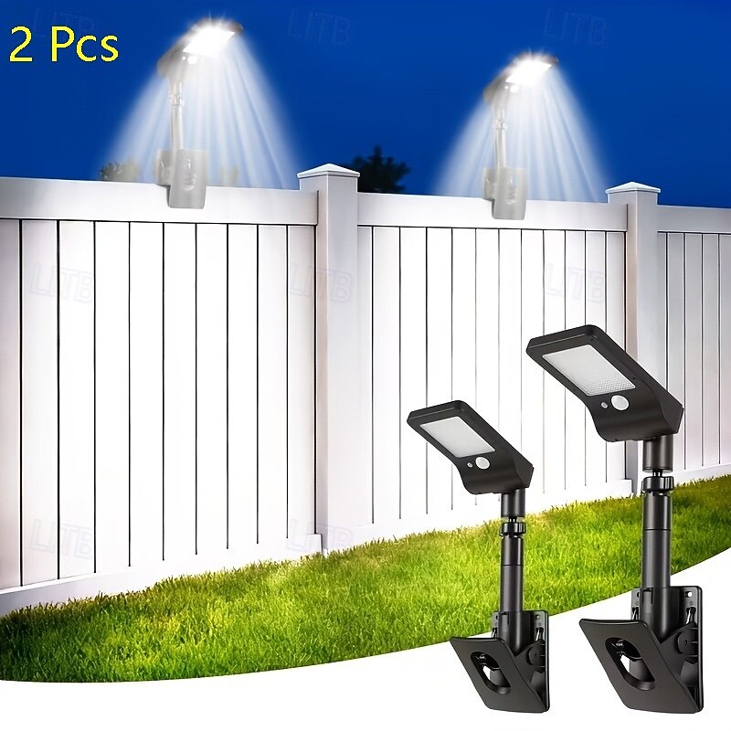 2 Pcs Outdoor Solar Motion Sensor Wall Lights, IP65 Waterproof, 60 LED Beads, Clip-On, 3 Modes, LED Security & Decorative Lights for Garden, Deck, Fence, Yard, Street, Park, Villa 2026 - $39.99 –P5