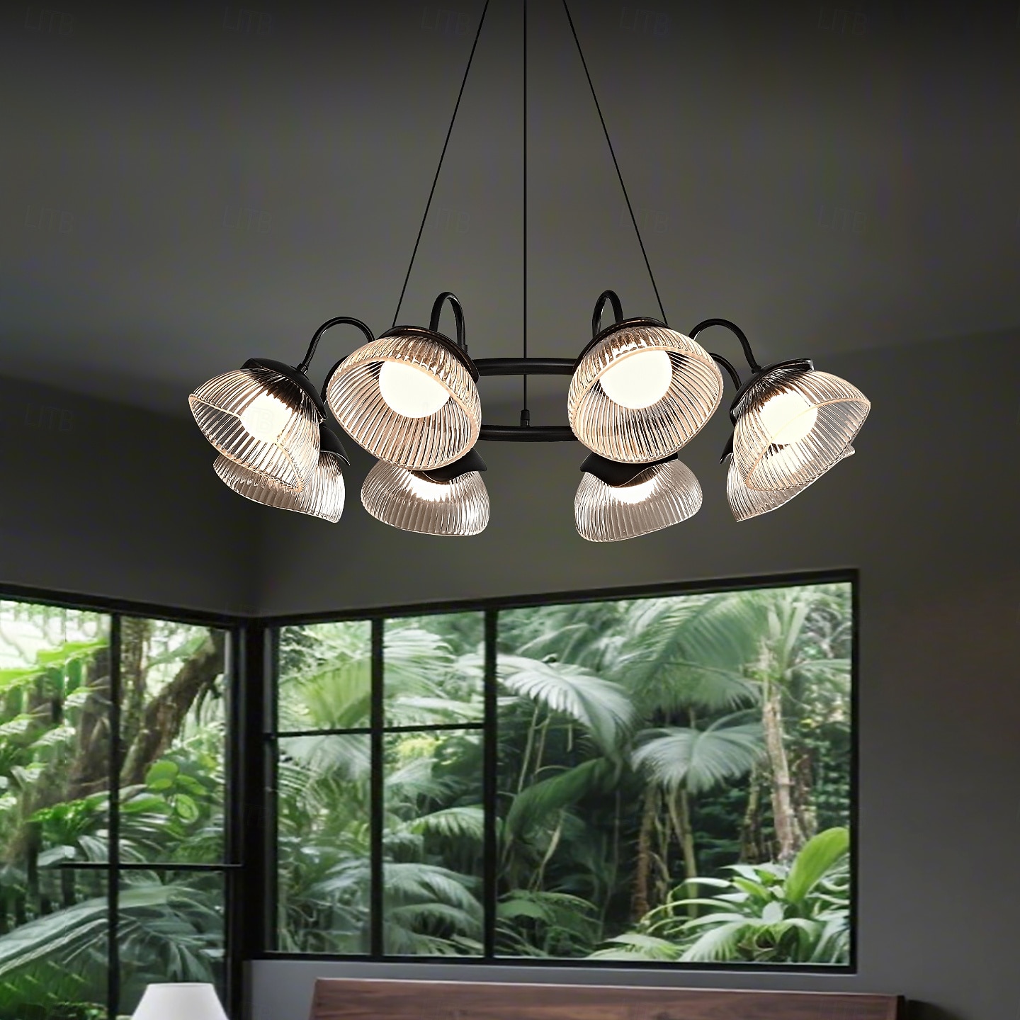 Modern Crystal Chandelier Ring Design Pendant Lights Hanging Lamps Ceiling Light Fixture Indoor Lighting Creative Main Light Luxury Dining Room Bedroom Light Living Room 110-240V 2026 - $215.99 –P3