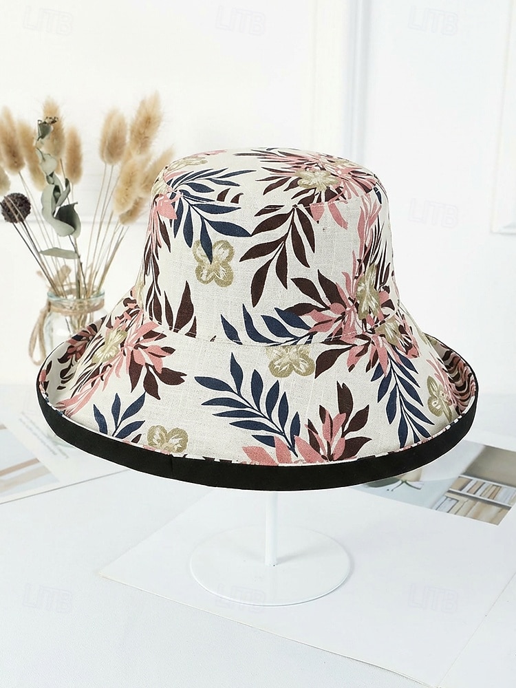 Women's Bohemian Reversible Polyester Sun Hat, Multi-Color Wide Brim Foldable Beach Bucket Hat for Vacation, Travel, Outdoor Leisure and Everyday Casual Wear 2026 - $14.99 –P8