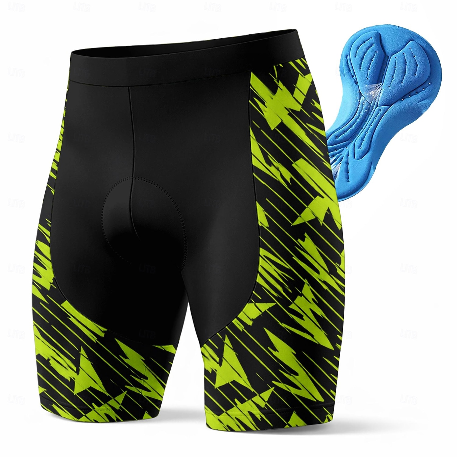 Men's Geometric Cycling Road Shorts Bike Shorts Cycling Padded Shorts Bike Shorts Bottoms Slim Fit Sports 3D Pad Quick Dry Sweat wicking Breathable Green+Black Clothing Apparel Bike Wear 2026 - $27.99 –P3