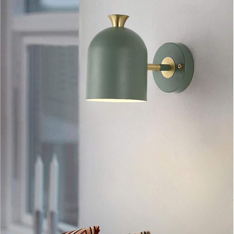 Cute Macaron Wall Lamp, 4 Color Options Green/Pink/Blue/Yellow, E27, Adjustable Cylindrical Lampshade, Metal Wall Sconce for Bedroom, Kids Room, Nursery, Living Room, Nordic Modern Decor 2026 - $90.99 –P5
