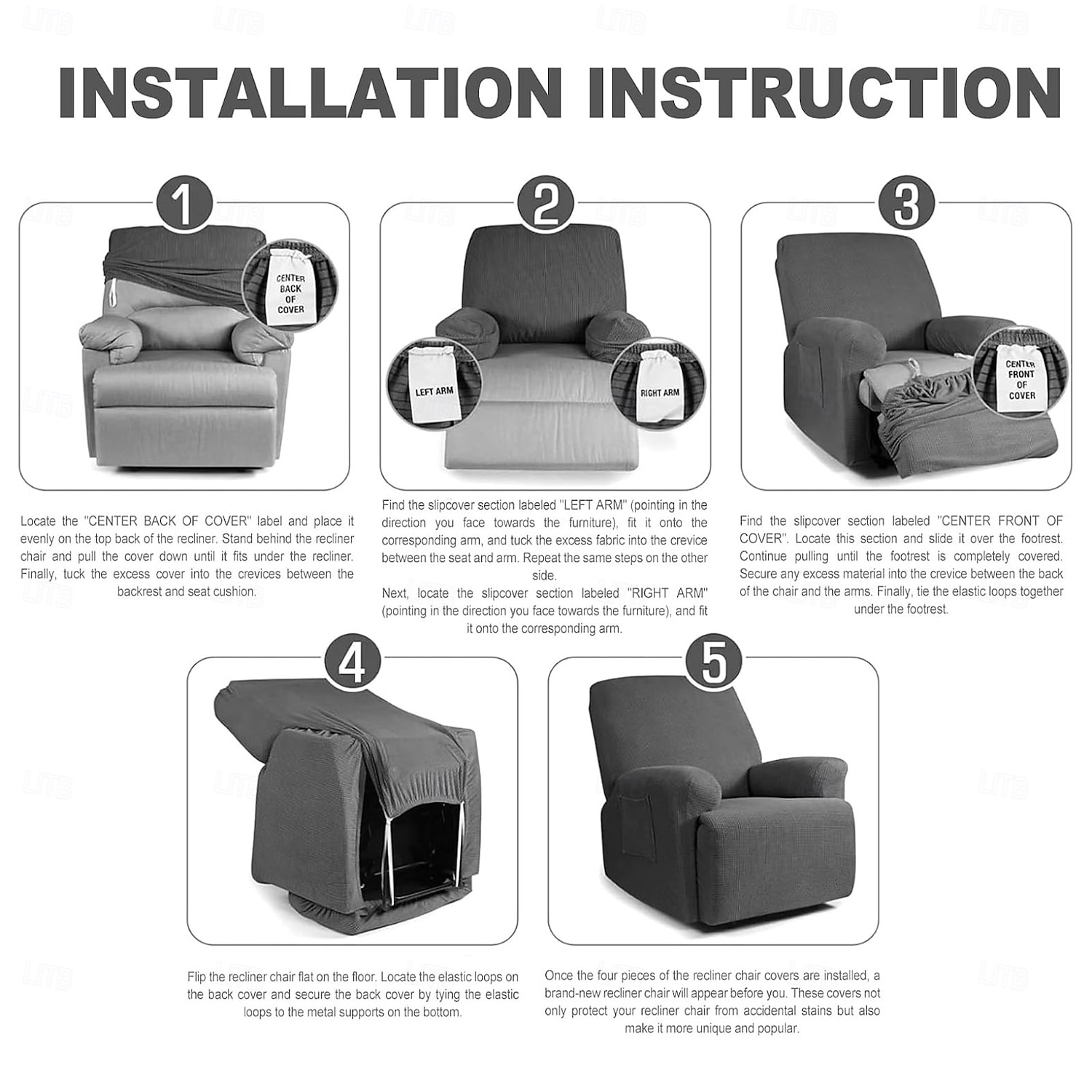 strečový potah na polohovací pohovku, protiskluzový potah na gauč, vhodný pro domácí mazlíčky, odolný proti poškrábání, pratelný chránič nábytku pro všechna roční období 2026 - $41.99 –P4