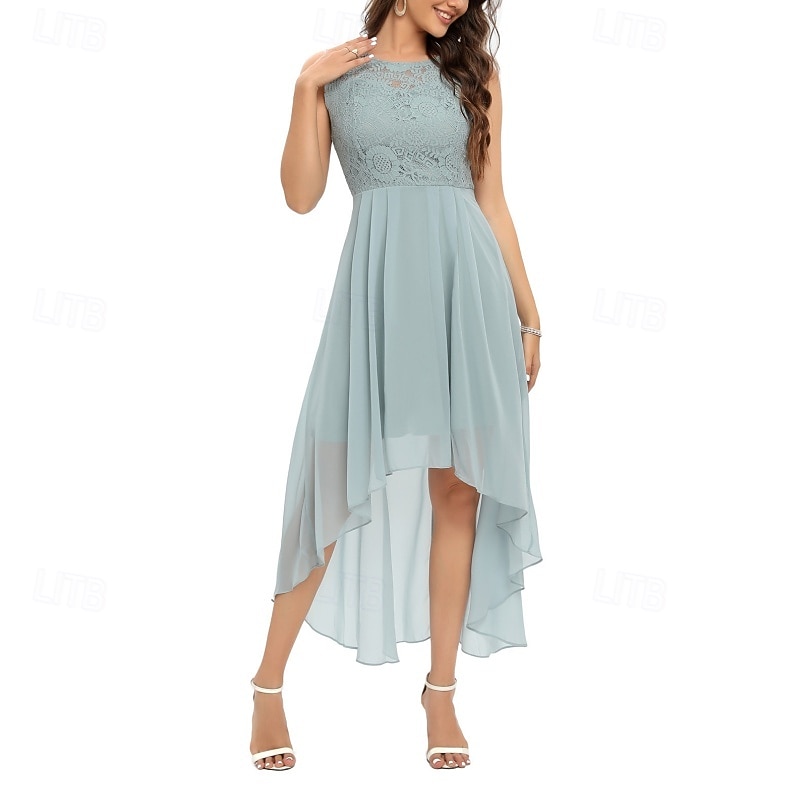 Dame Lang kjole Maxikjole Chiffonkjoler Blonde kjole Uformell kjole Elegant Mote Moderne utendørs Feriereise Ut på byen Normal عادي Ermeløs V-hals Blå Rosa Navyblå Sommer Vår 2026 - $37.99 –P5