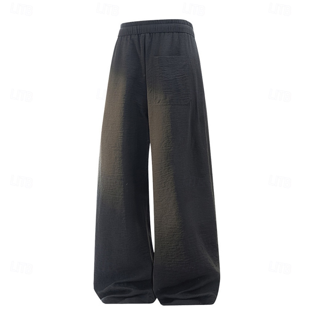 Per uomo Pantaloni di Lino Pantaloni Pantaloni Estivi Pantaloni da Spiaggia Coulisse Elastico in vita Tinta unica Comodità Traspirante Quotidiano All'aperto Spiaggia Vacanza Moda Nero Albicocca del 2026 a $29.99 –P2