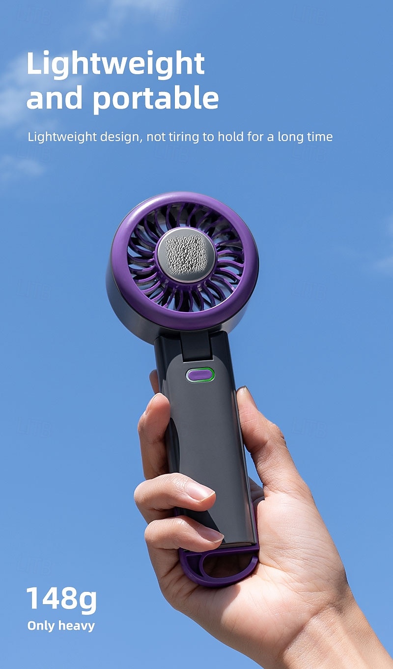 Ventilateur portable avec compresse froide, mini-ventilateur 3 en 1 rechargeable par USB, utilisable à la main, sur pied ou à suspendre, idéal pour les voyages et le maquillage. de 2026 ? $27.99 –P8