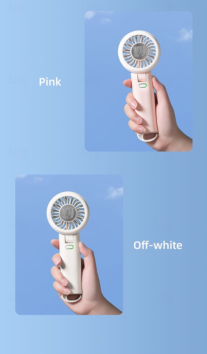 Ventilateur portable avec compresse froide, mini-ventilateur 3 en 1 rechargeable par USB, utilisable à la main, sur pied ou à suspendre, idéal pour les voyages et le maquillage. de 2026 ? $27.99 –P12