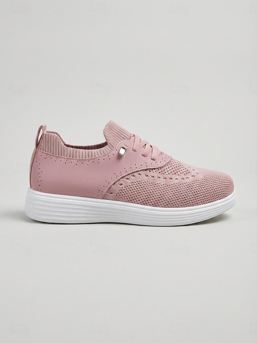 Women's Pink Breathable Knit Sneakers – Lightweight Walking Shoes, Slip-On Style Shoes for Casual, Travel & Everyday Use 2026 - $26.99 –P5