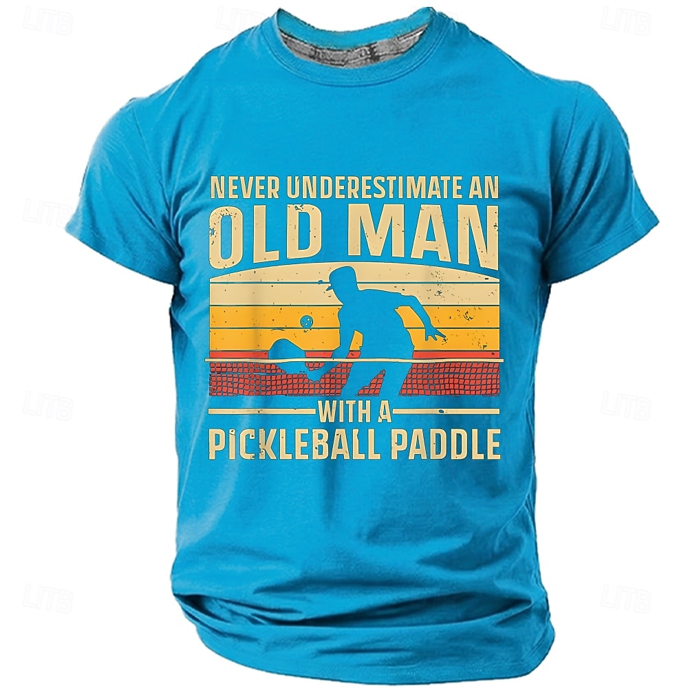 Homme Vieil Homme Pickleball T-shirt Manche Courte T-shirt Impression 3D Col ras du cou Chemise Mode Quotidien Quotidien Rue Rouge Été Printemps Vêtement Tenue S M L XL XXL XXXL de 2026 ? $18.99 –P5