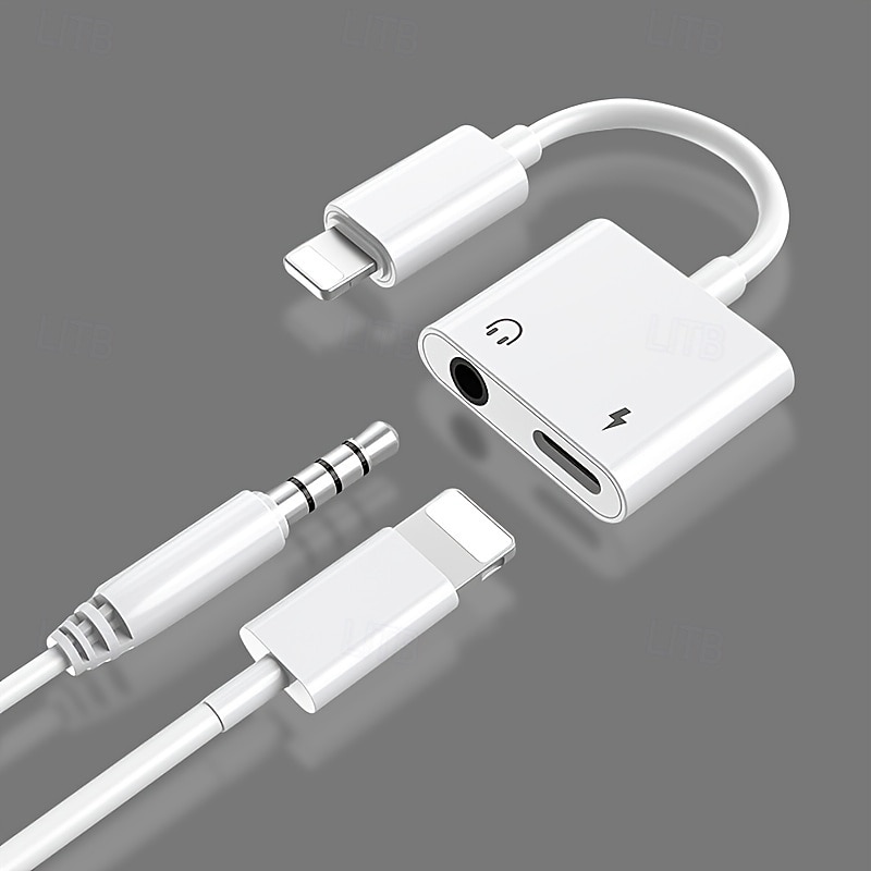 2-pack 2-i-1 lightning till 3,5 mm hörlursuttagsadapter &laddare, iPhone-splitter aux-ljuddongel kompatibel med iPhone 14 13 12 11 se 2026 - $17.99 –P5