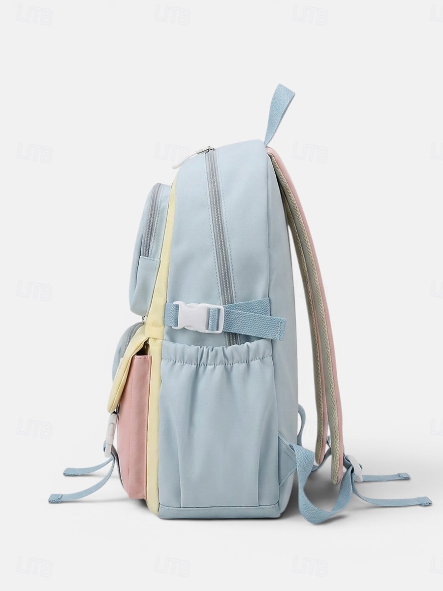 Women's Macaron Color Polyester Backpack, Large Capacity School Bag with Adjustable Straps for Middle School Girls, Back to School, Travel, Outdoor Sports 2026 - $29.99 –P3